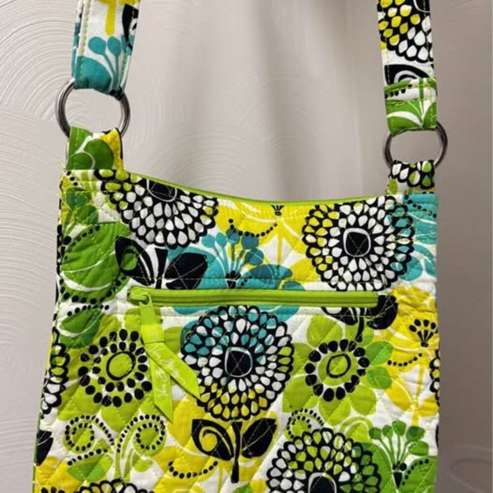 VERA BRADLEY Lime's Up Classic Hipster Crossbody Green Yellow Turquoise